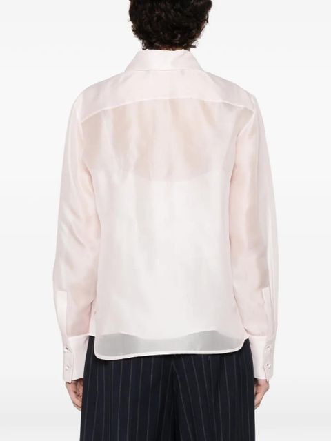 Max Mara Mseagi embellished long-sleeve shirt - Pink