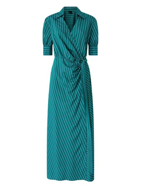 PINKO striped-pattern wrap dress - Green - zdjęcie produktu nr 1
