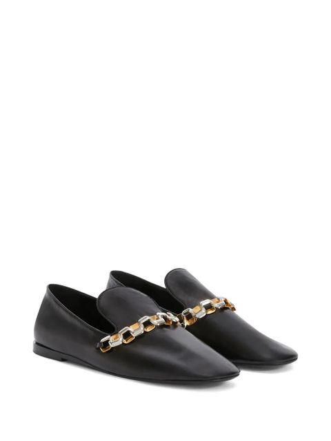 Jil Sander leather loafers - Black