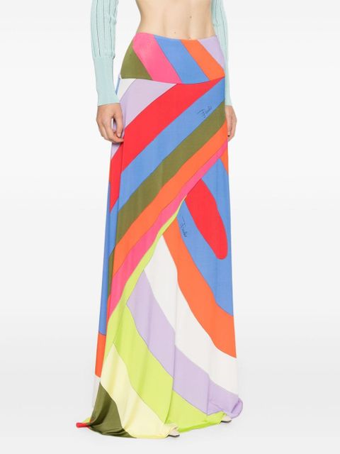 PUCCI Iride-print maxi skirt - Purple