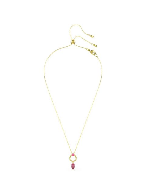 Swarovski crystal-pendant cable-link necklace - Gold - zdjęcie produktu nr 1