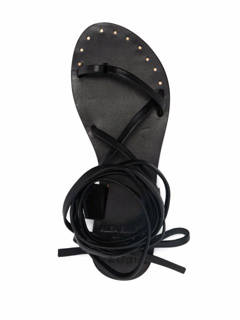 Manebi St. Tropez leather sandals - Black - zdjęcie produktu nr 2