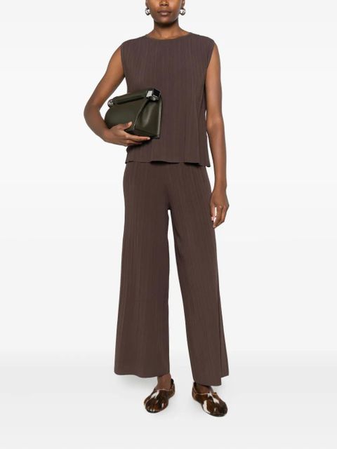 Weekend Max Mara pleated sleeveless top - Brown