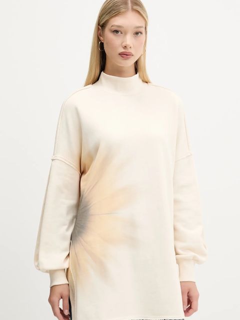 Desigual bluza bawełniana FLOR damska kolor beżowy wzorzysta 25WWSK10 - zdjęcie produktu nr 1