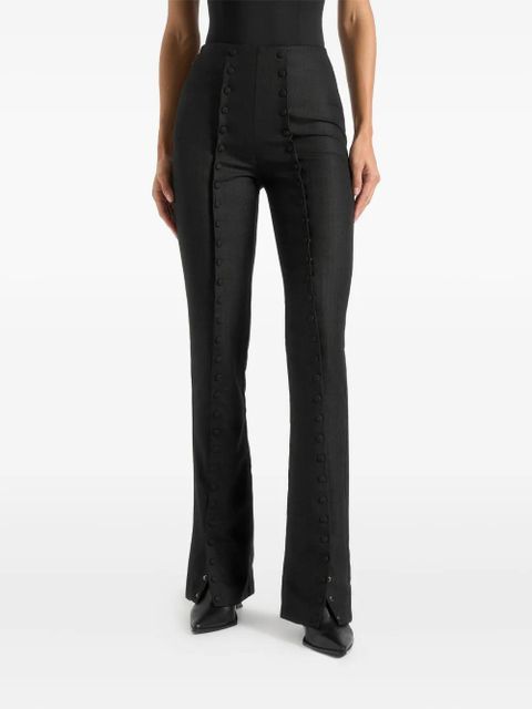 Manière De Voir Therese button-detail tailored trousers - Black - zdjęcie produktu nr 1
