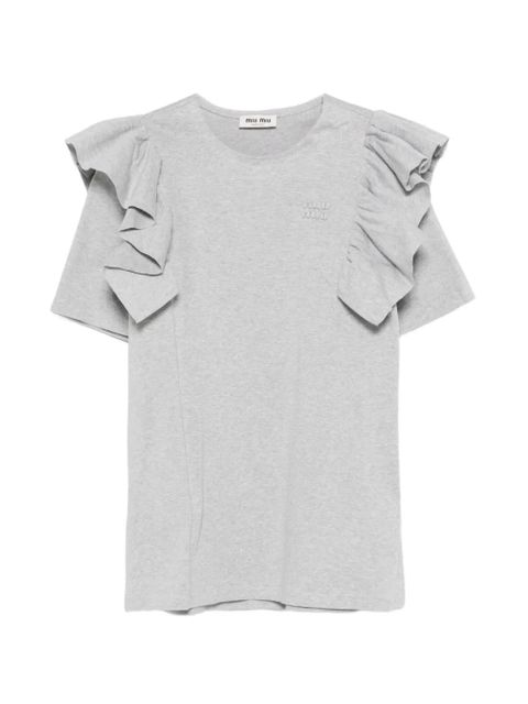 Miu Miu ruffled dress - Grey - zdjęcie produktu nr 1