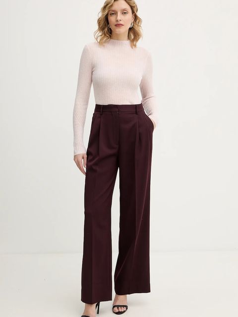 BOSS Orange sweter z dodatkiem wełny kolor różowy lekki z półgolfem 50549391 - zdjęcie produktu nr 2