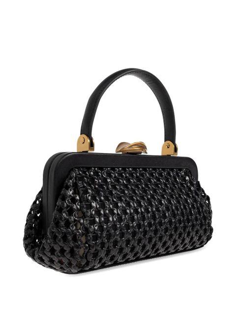 Cult Gaia mini Zuma woven tote bag - Black