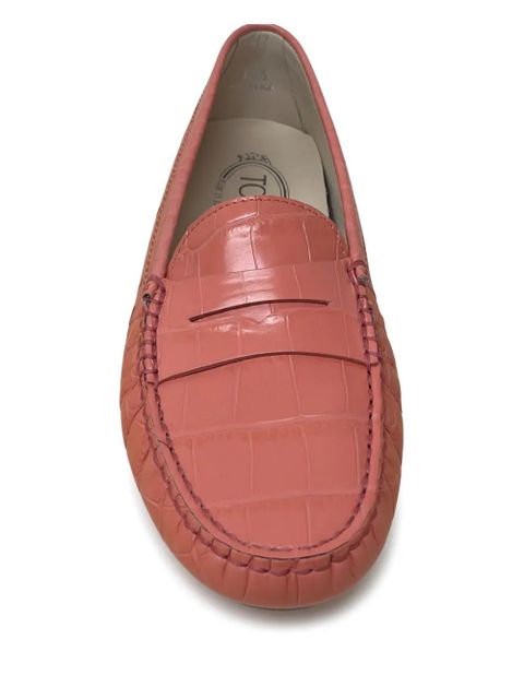 Tod's Gommini croc-effect loafers - Pink - zdjęcie produktu nr 2