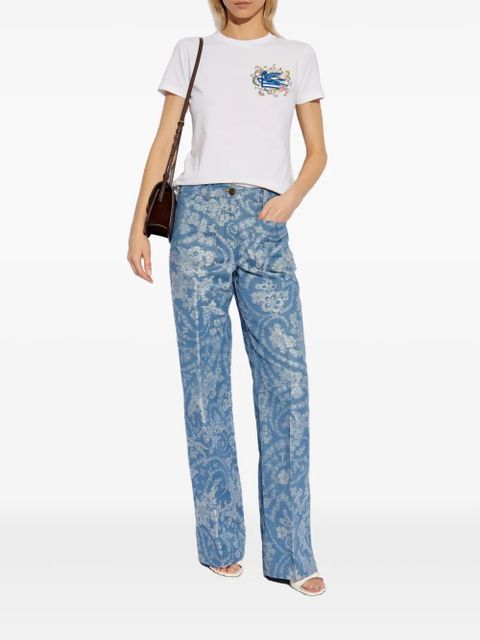 ETRO floral-print jeans - Blue