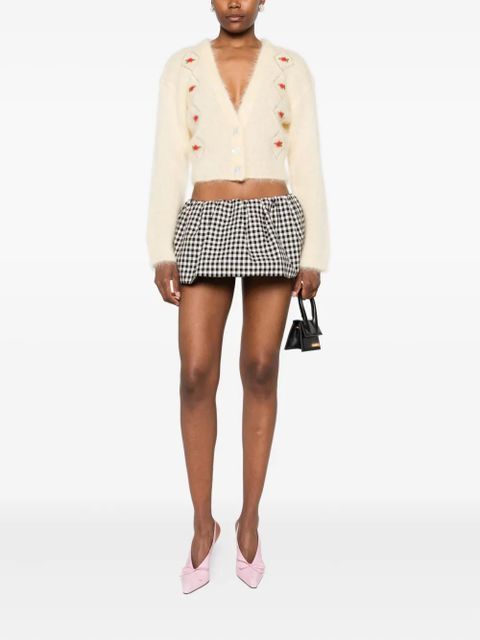 Alessandra Rich V-neck cropped cardigan - Yellow - zdjęcie produktu nr 2