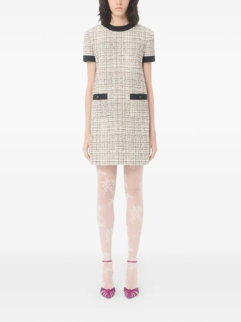 Valentino Garavani short dress in square tweed - Neutrals - zdjęcie produktu nr 2
