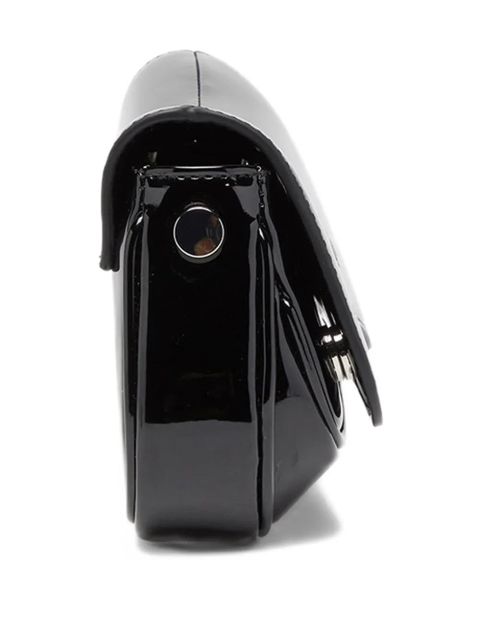 Diesel small logo-plaque crossbody bag - Black