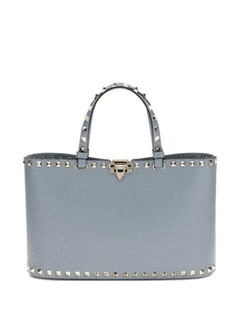 Valentino Garavani Small tote bag rockstud - Blue - zdjęcie produktu nr 1