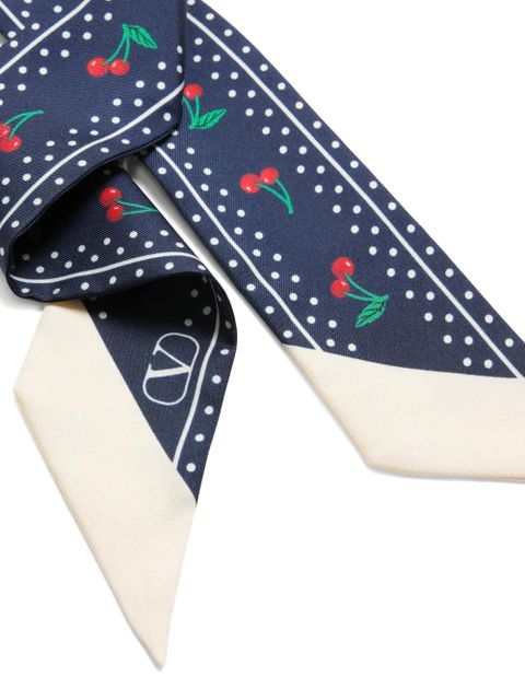 Valentino Garavani Cherryfic bandeau scarf - Blue