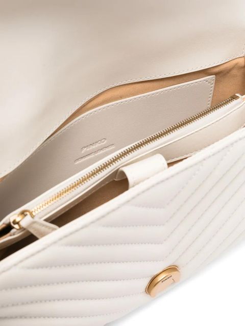 PINKO Love One quilted shoulder bag - Neutrals
