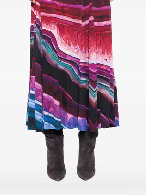 FARM Rio printed midi skirt - Red