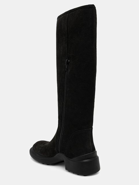 Jeffrey Campbell kozaki nubukowe FORTE damskie kolor czarny na płaskim obcasie JCD-347-4-03 - zdjęcie produktu nr 2