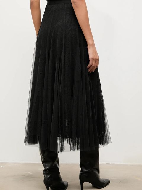 Answear.LAB spódnica kolor czarny maxi rozkloszowana - zdjęcie produktu nr 1