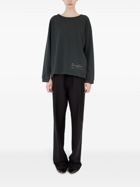 Maison Margiela logo-print cotton sweatshirt - Grey - zdjęcie produktu nr 2