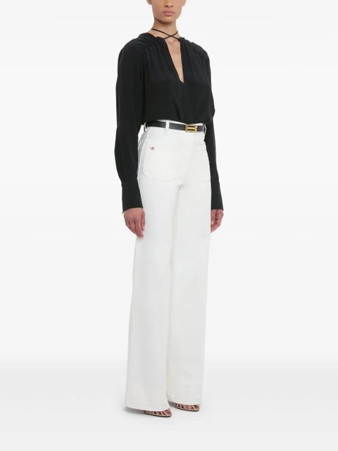 Victoria Beckham gathered-detail blouse - Black