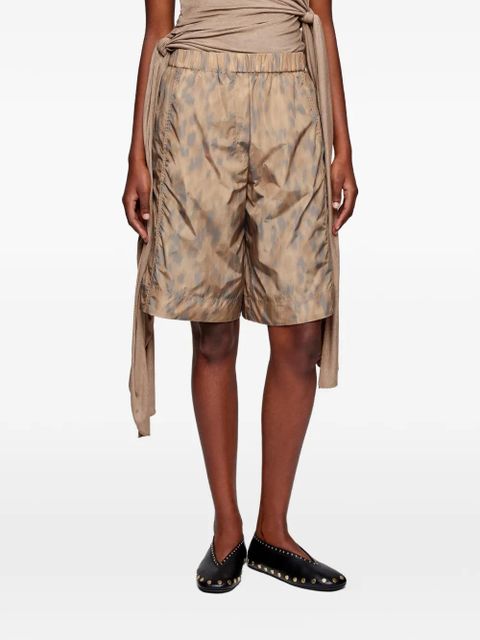 GANNI animal-print shorts - Neutrals - zdjęcie produktu nr 2