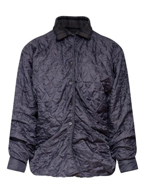 Maison Margiela quilted check-collar jacket - Grey - zdjęcie produktu nr 1