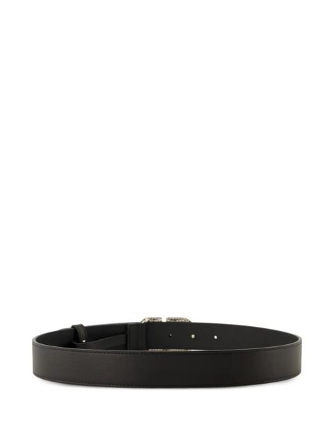 Valentino Garavani VLogo Signature crystal-embellished belt - Black - zdjęcie produktu nr 2