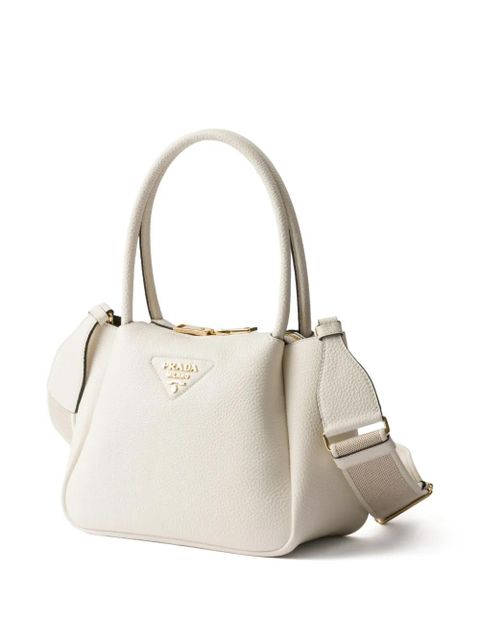 Prada small leather tote bag - White