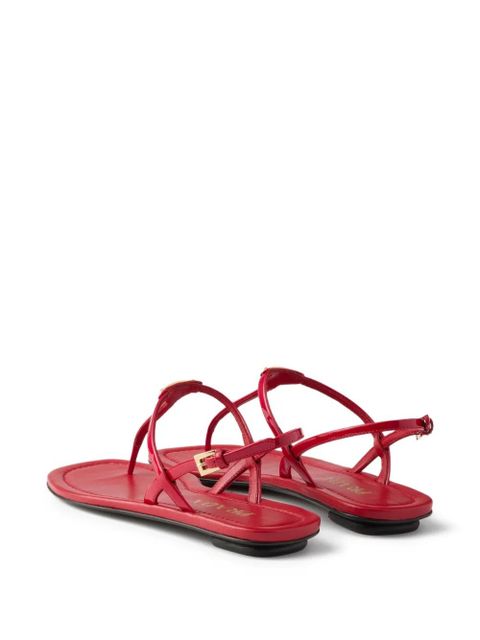 Prada patent leather thong sandals - Red - zdjęcie produktu nr 2