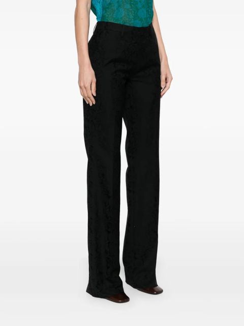 ETRO paisley-jacquard trousers - Black