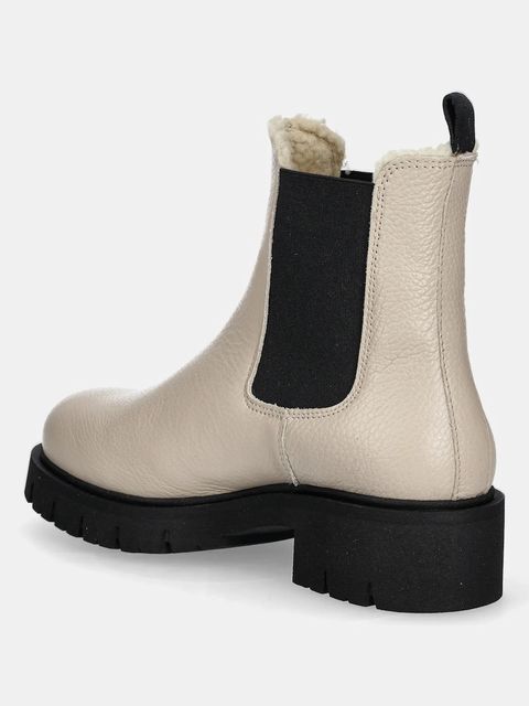 Tommy Jeans sztyblety skórzane TJW CHELSEA BOOT WL damskie kolor beżowy na platformie ocieplone EN0EN02826 - zdjęcie produktu nr 2