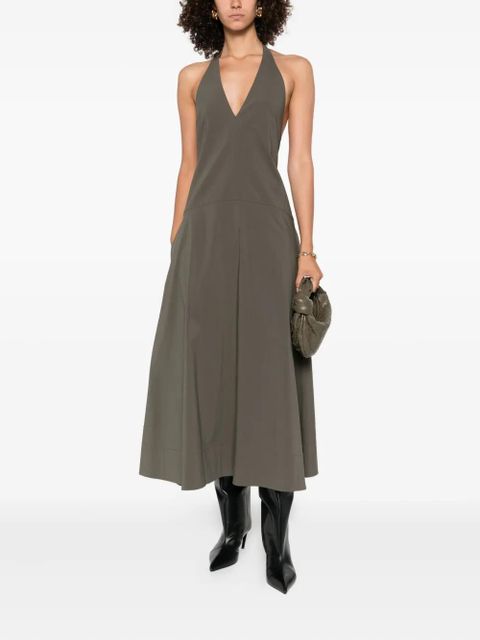 St. Agni halterneck sleeveless maxi dress - Green