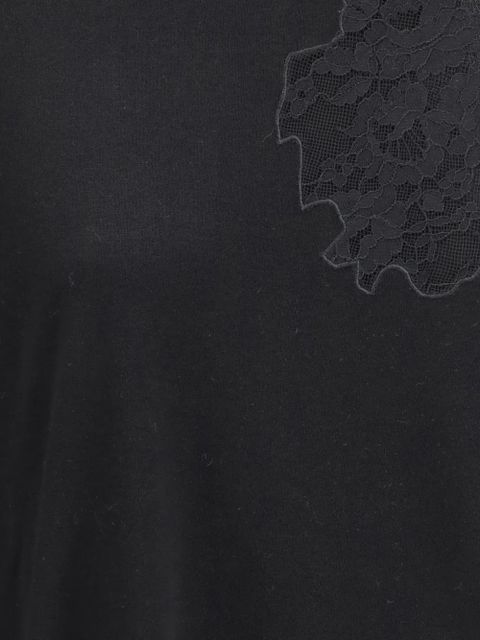 Max Mara lace appliqué T-shirt - Black