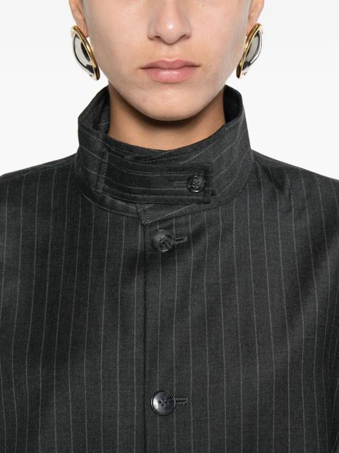 Aya Muse pinstriped bomber jacket - Grey