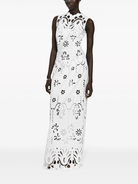 Dolce & Gabbana cut-out stretch-cotton maxi dress - White