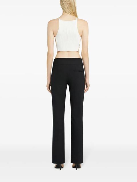 Courrèges ribbed-knit crop top - White