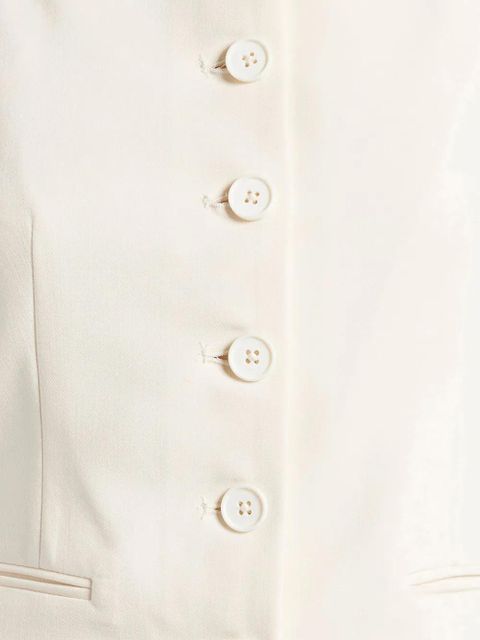 STAUD Una buttoned top - Neutrals