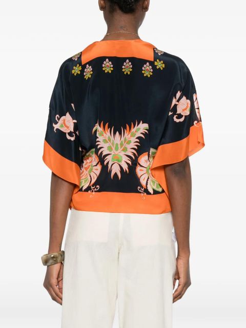 ETRO floral-pattern blouse - Orange