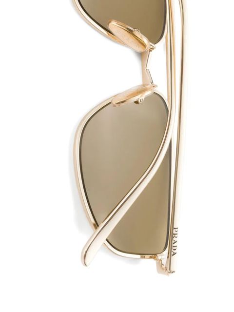 Prada Eyewear geometric sunglasses - Gold - zdjęcie produktu nr 2
