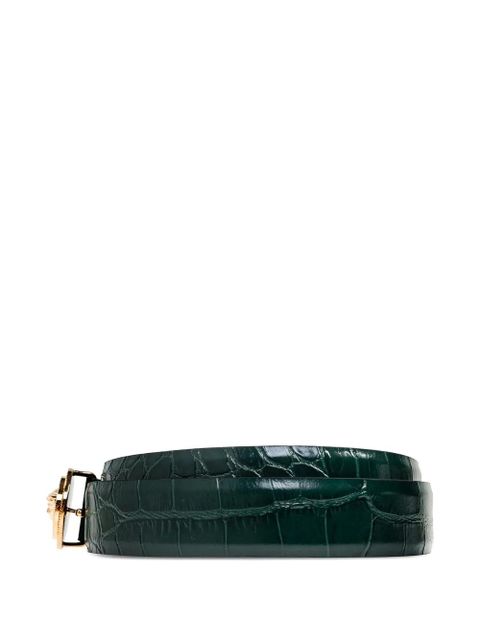 Versace Medusa Head-motif crocodile-effect belt - Green