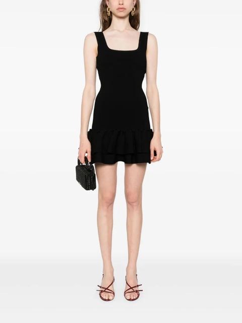 SANDRO ruffle-detail mini dress - Black