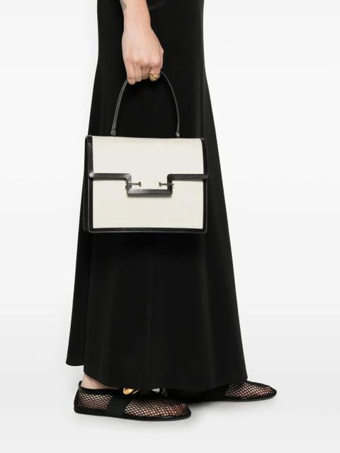 TOM FORD small Aube contrast-trim tote bag - Neutrals