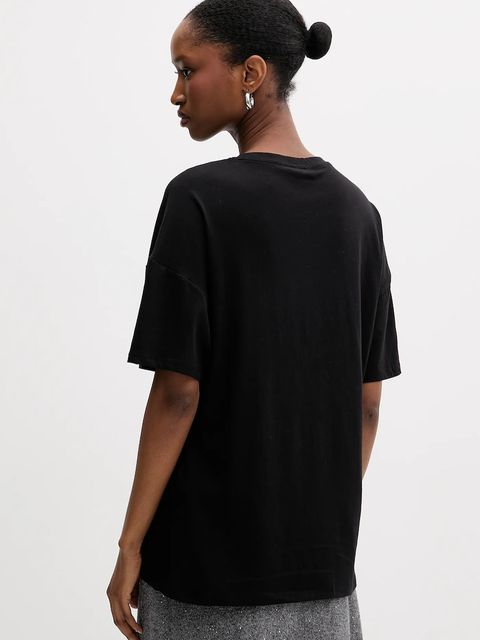 Liu Jo t-shirt bawełniany damski kolor czarny MF5347 JS923 - zdjęcie produktu nr 2