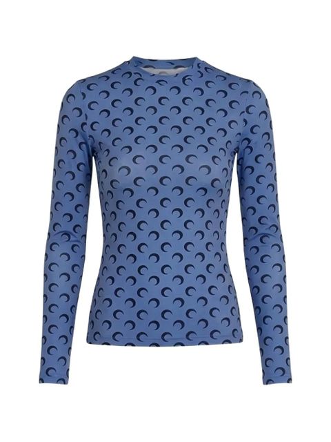 Marine Serre Moon-print T-shirt - Blue - zdjęcie produktu nr 2