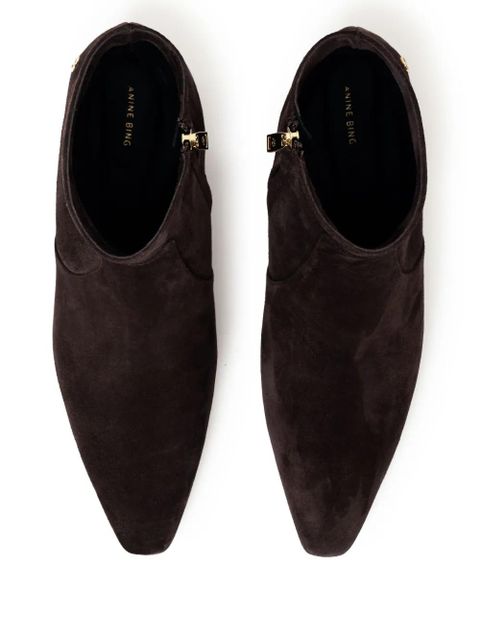 ANINE BING Freya pointed-toe boots - Brown