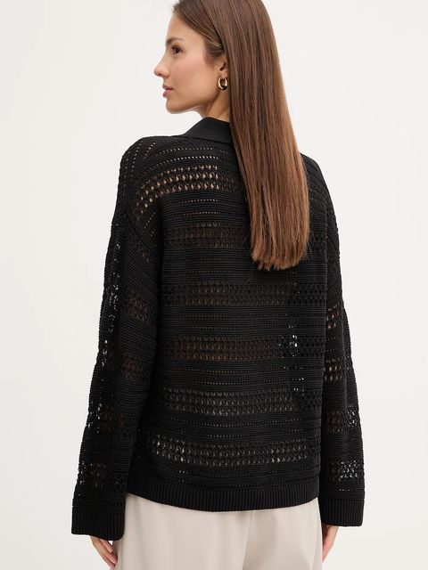 Tommy Hilfiger sweter damski kolor czarny lekki WW0WW46524 - zdjęcie produktu nr 2