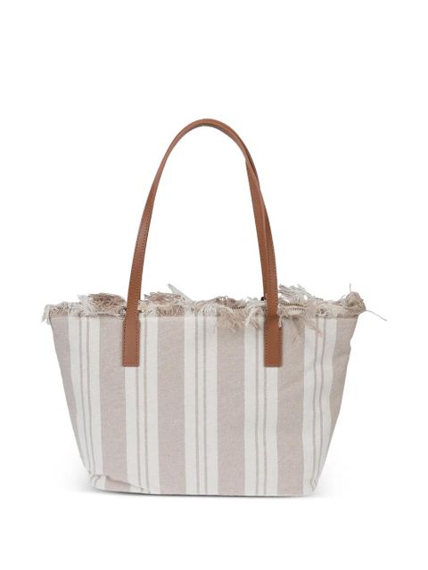 MC2 Saint Barth striped fringed bag - Neutrals - zdjęcie produktu nr 2