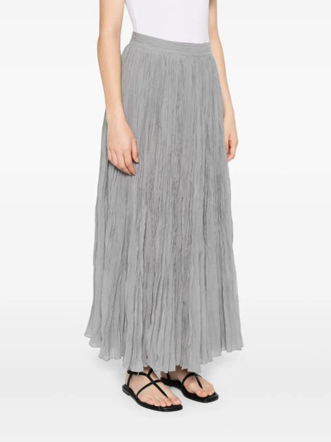 TOTEME crinkled plissé skirt - Grey