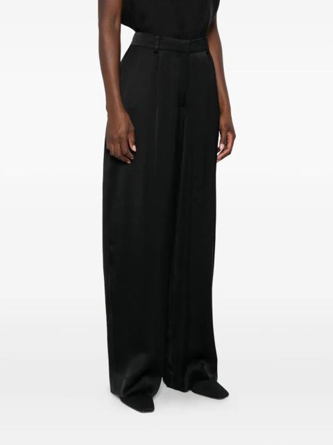 TOTEME satin-finish trousers - Black